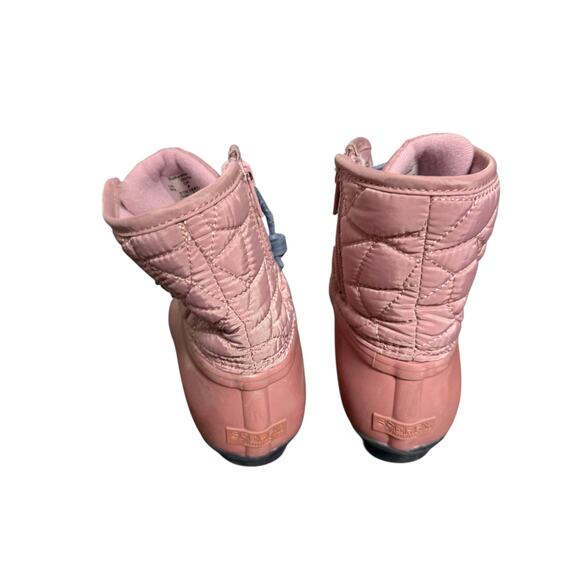 Sperry Girl’s Size 6 Pink Waterproof Duck Toe Saltwater Rain Winter Boots - Picture 5 of 8